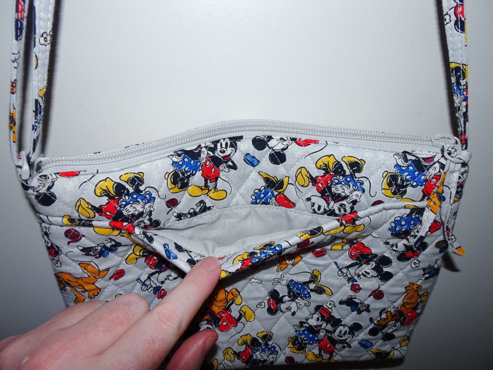 Vera Bradley Disney Large Hipster Crossbody Bag Mickey Mouse Family Fun