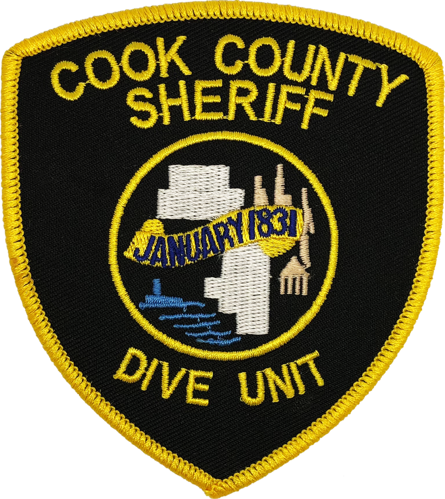 COOK COUNTY SHERIFF SHOULDER PATCH: Dive Unit Standard