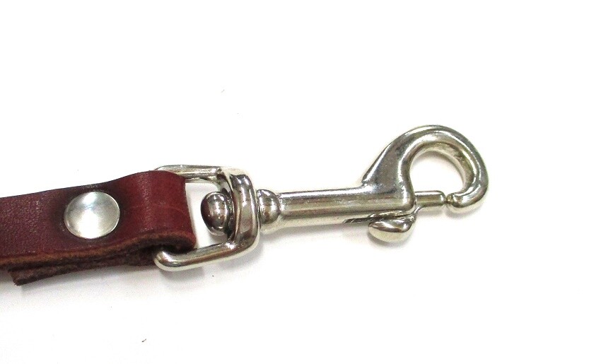 Cinch Connector Strap Latigo Leather 1/2" x 18" w/Bolt Snap Eddy's Tack