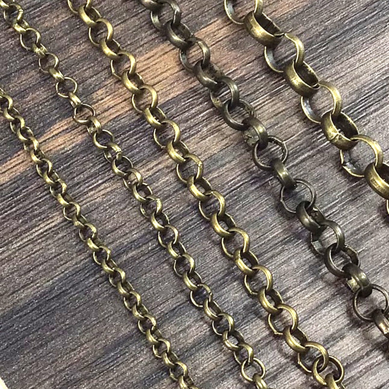 Brass Rolo Chain Round Linked Belcher Chain Neckalce 3mm 4mm 5mm 6mm 7mm Chain