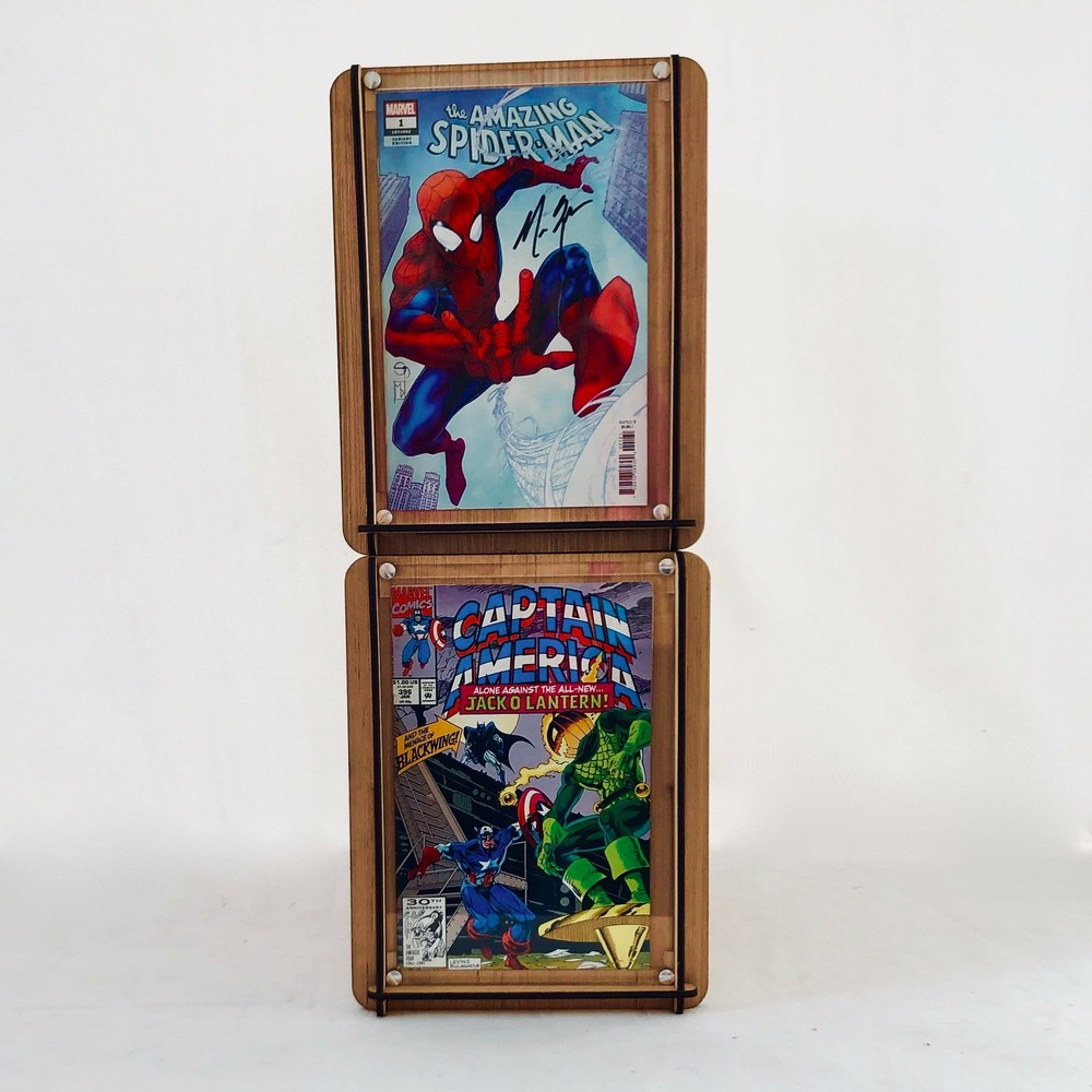 Two Pack Comic Book Storage Boxes & Acrylic Frames - One for a Gift-One for You