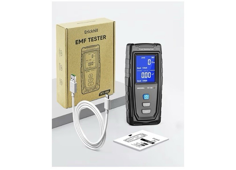 ERICKHILL EMF Meter, Detects Electric and Magnetic Fields, Handheld Digital...