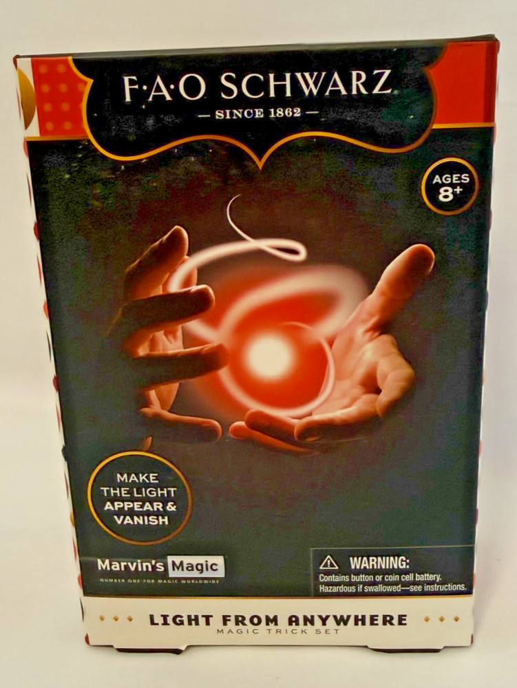 FAO Schwarz Light From Anywhere Magic Trick Set Marvin’s Magic NEW