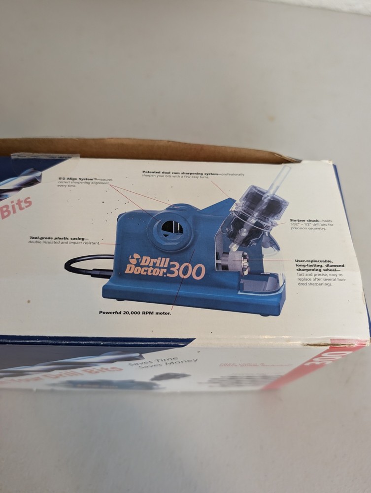 Drill Doctor The Drill Bit Sharpener Model 300 Original Box Great Condition
