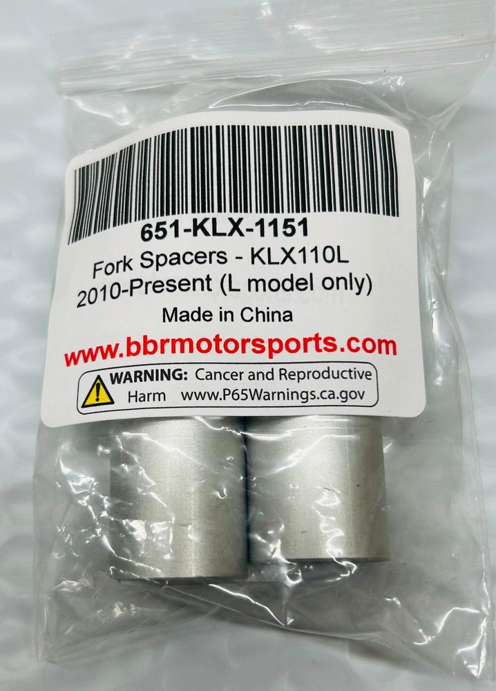 BBR Fork Spacers - KLX110L - 2010-Present (L Model Only)