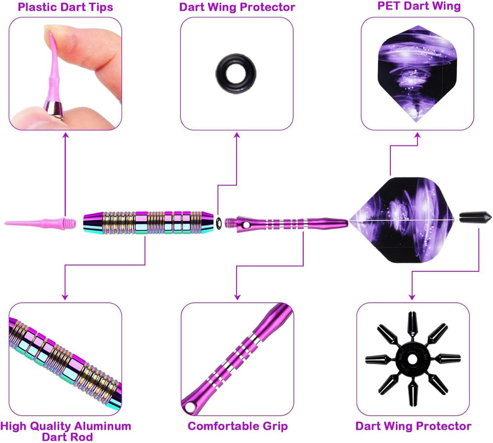 Soft Tip Darts Set Darts Plastic Tip Sets 3 Pack Professional Plastic Tip Dart