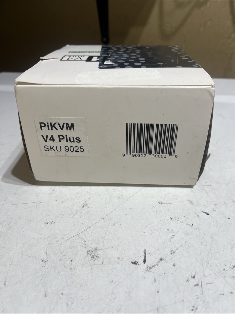 PiKVM V4 Plus KVM Switch Box Black Multiple Connector Types USB RJ45 DC Power