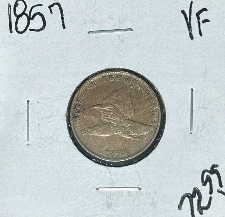 1857 FLYING EAGLE CENT ~ VF ~NICE COIN~