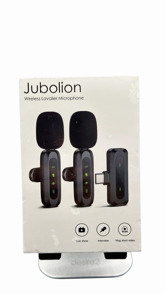 Jubolion Wireless Lavalier Microphone Mini USB-C w/ Adapter
