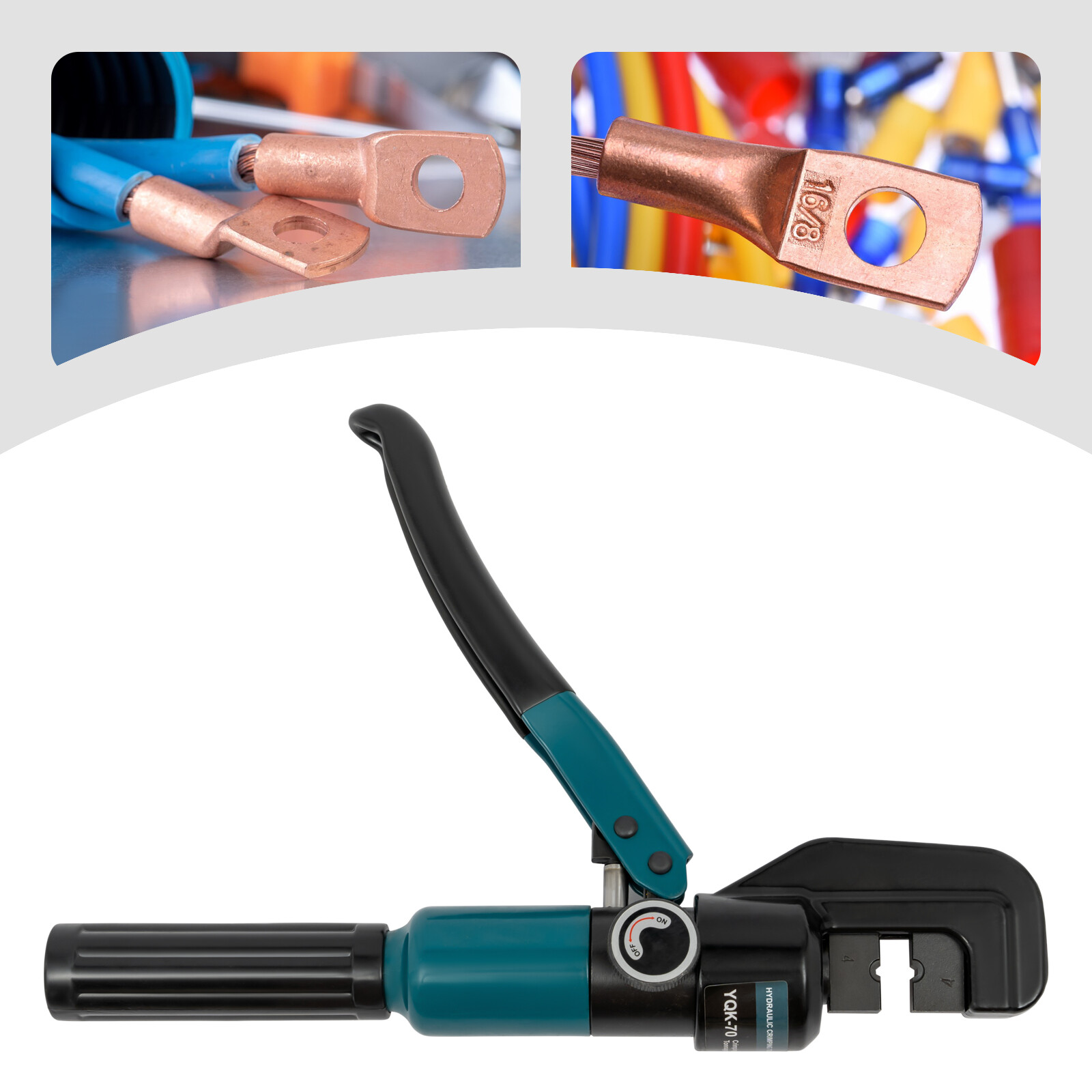 8T Hydraulic Crimper Crimping Tool Wire Rope Swaging Cable Railing Kit+8 Dies