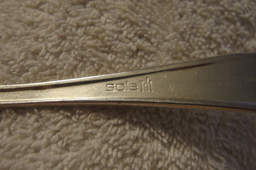 1,5.5" Sola TeaSpoon Holland Netherlands Silver Plated VTG flatware,tea spoon,