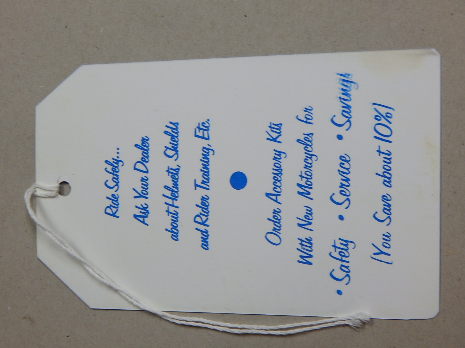 TRIUMPH DEALER SHOWROOM HANG TAG BONNEVILLE T120R 1970 - REPRO - 650 GIFT TRICOR