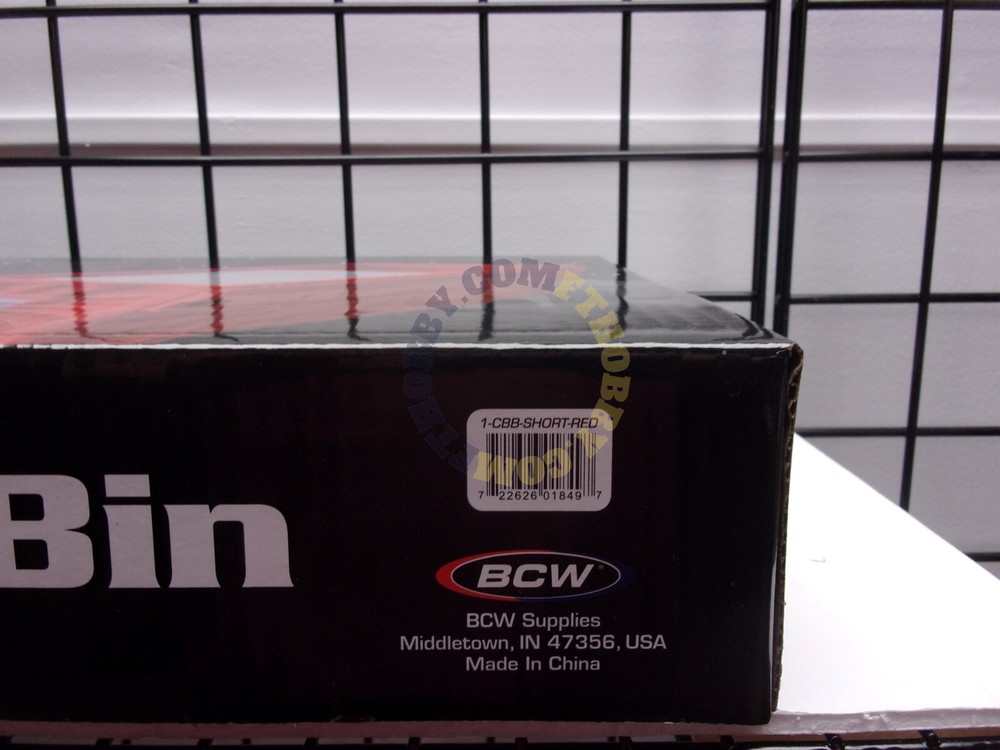 BCW RED Short Comic Book Bin Heavy Duty Stackable Plastic Box Holds 150 Bagged