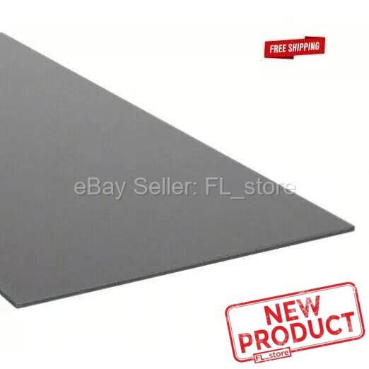 1/16" Thick Black Plastic Sheet High Density Polyethylene 24" L X 24" W HDPE NEW