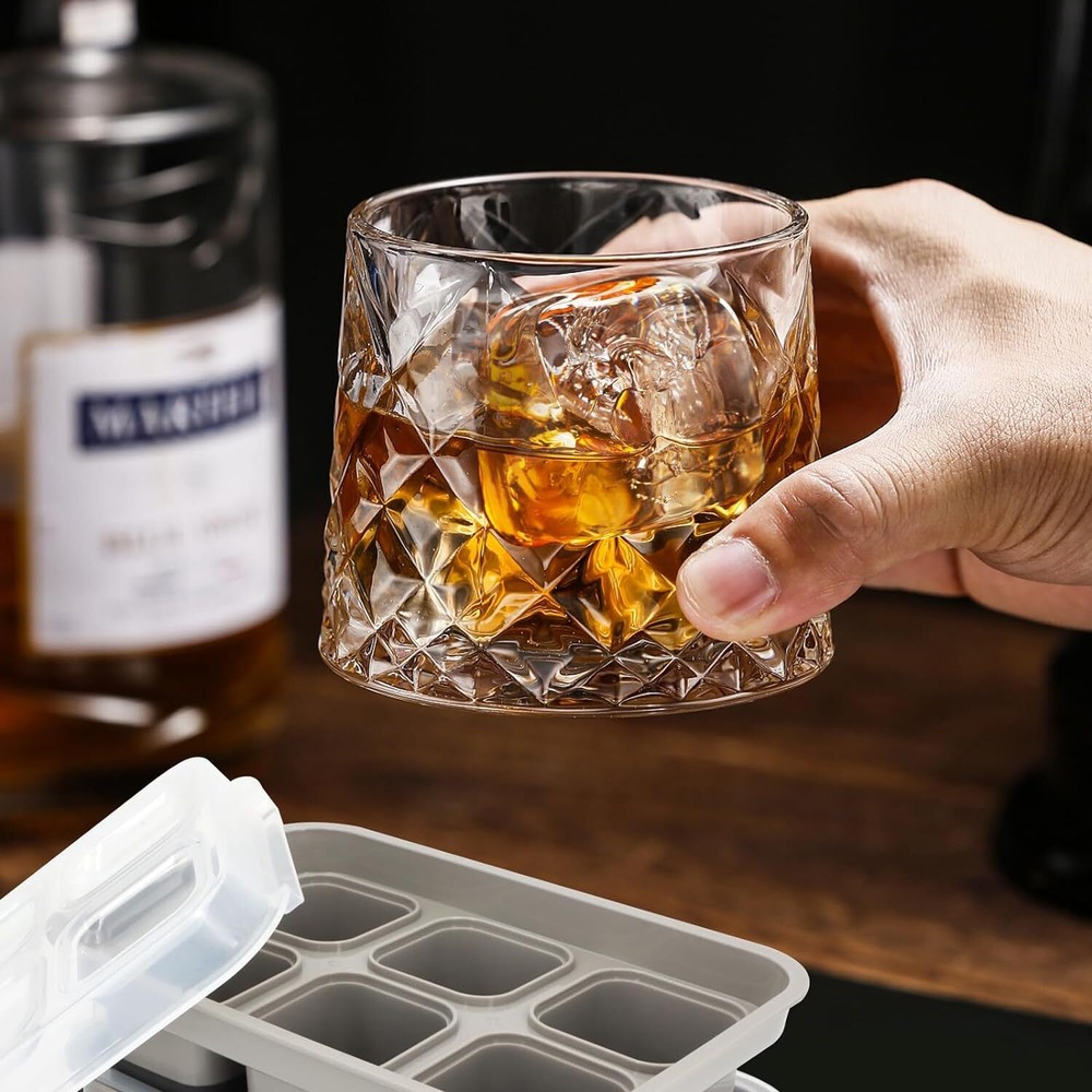 Ice Cube Tray,2 Pack Silicone & Plastic Ice Trays for Freezer
