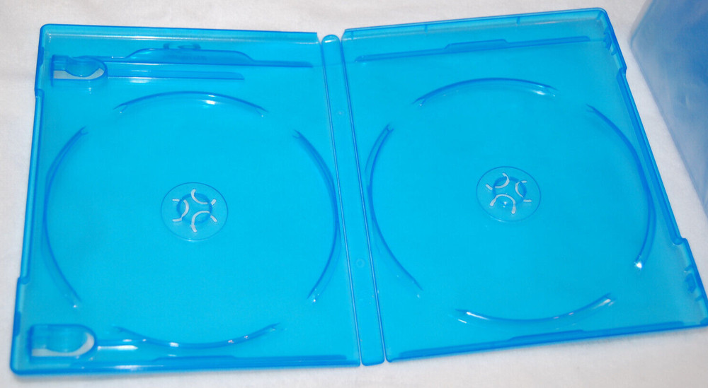 25 Double Blu-Ray Standard Empty Replacement Boxes Cases 2 Disc 12mm #BR2R12BL