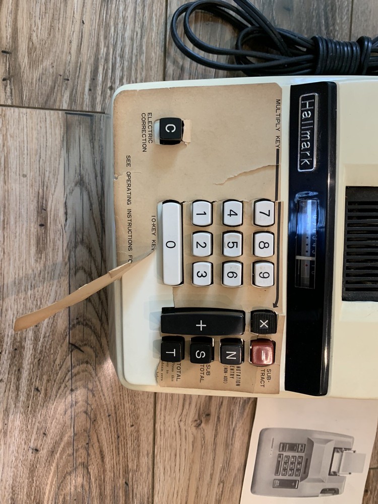 Sears Hallmark | 10 Key Electric Adding Machine | Model AM-890 | Works | Used
