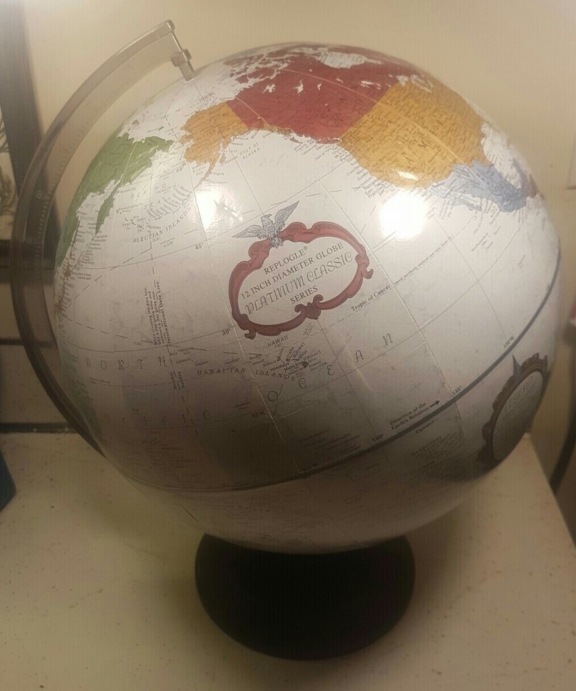 Replogle 12in Diameter Globe Platinum Classic Series Raised Relief Globe