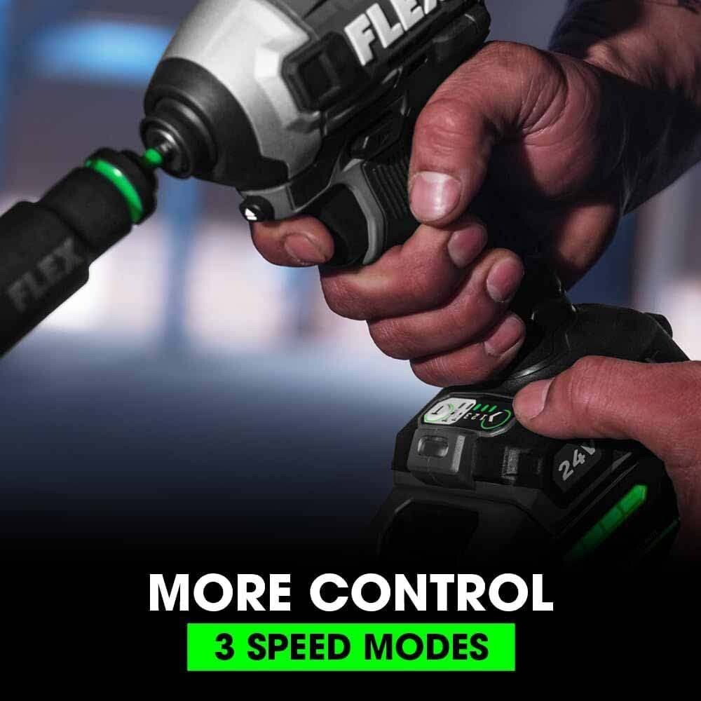 Flex FX1371A-1H 24V 1/4" Quick Eject Hex Impact Driver w/ Multi-Mode Lithium Kit