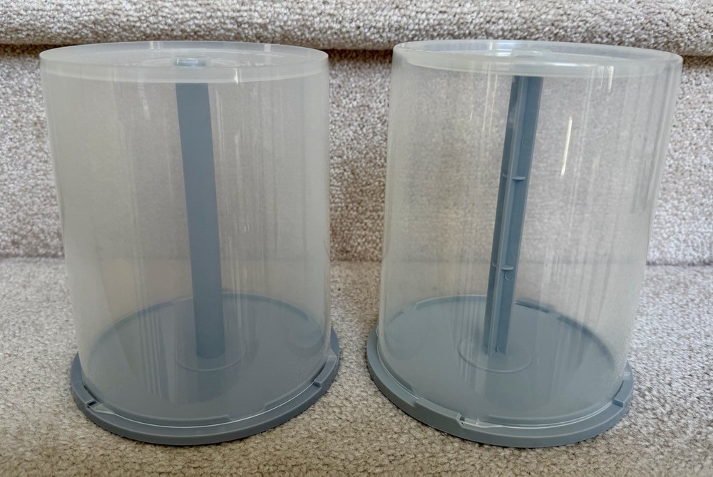 (2) Empty CD DVD Blu-Ray Spindle Cake Box Storage Container Hold 100 Discs 🔥
