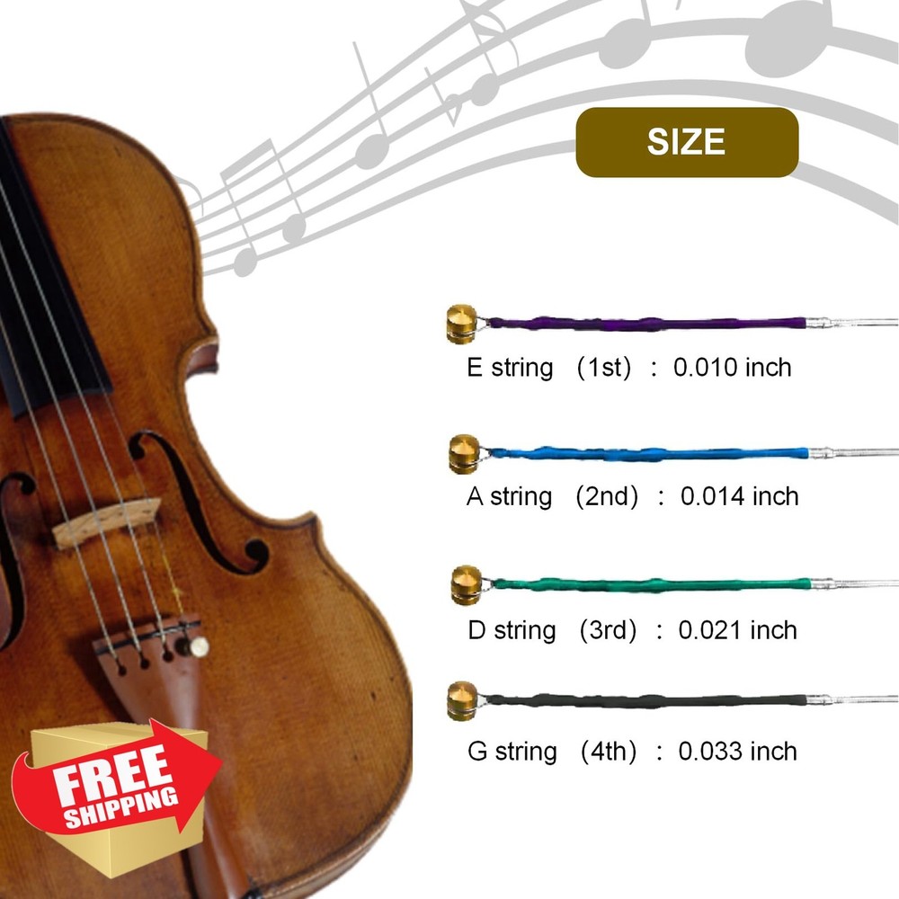 Cheerock 2 Sets Violin Strings, Universal Nickel-plated, GDAE, Medium Tension
