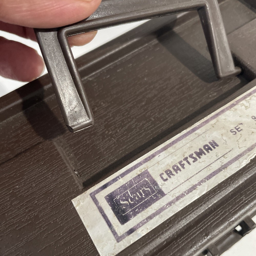 Old Vintage CRAFTSMAN Router&Drill Bits Storage Box ONLY BOX