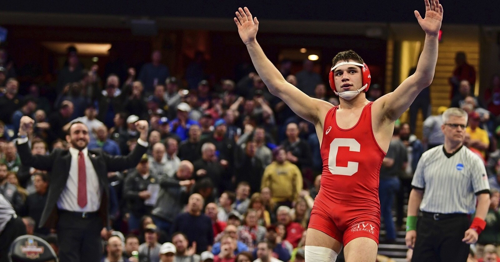 Cornell University wrestling Team singlet suit Brand New Ivy League Asics Large