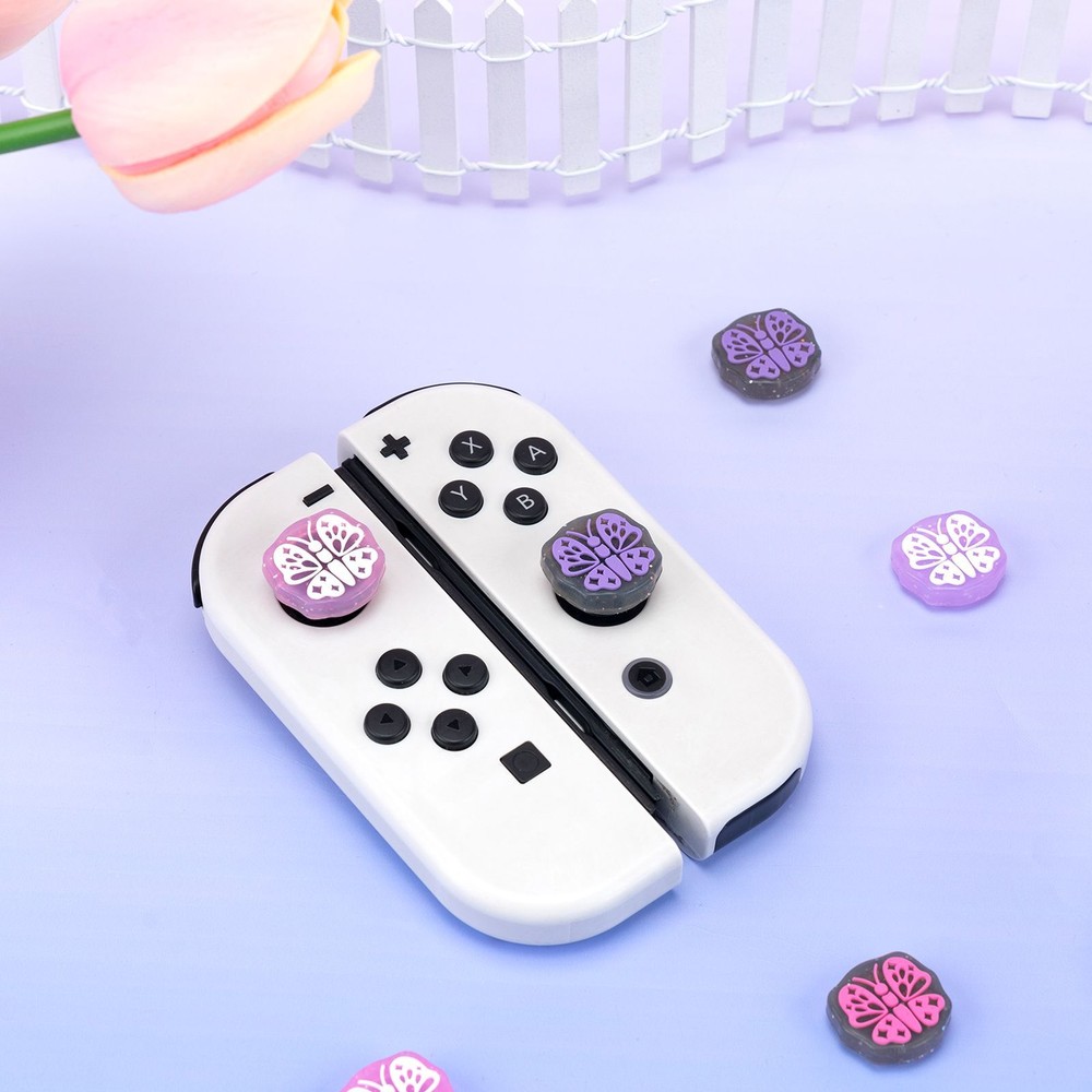 GeekShare Thumb Grips Caps for Nintendo Switch / Switch Lite / OLED Butterfly