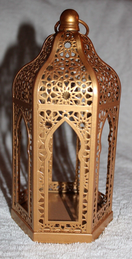 Large Boho Orientalist Middle Eastern Moroccan Hanging Lantern Candleholder