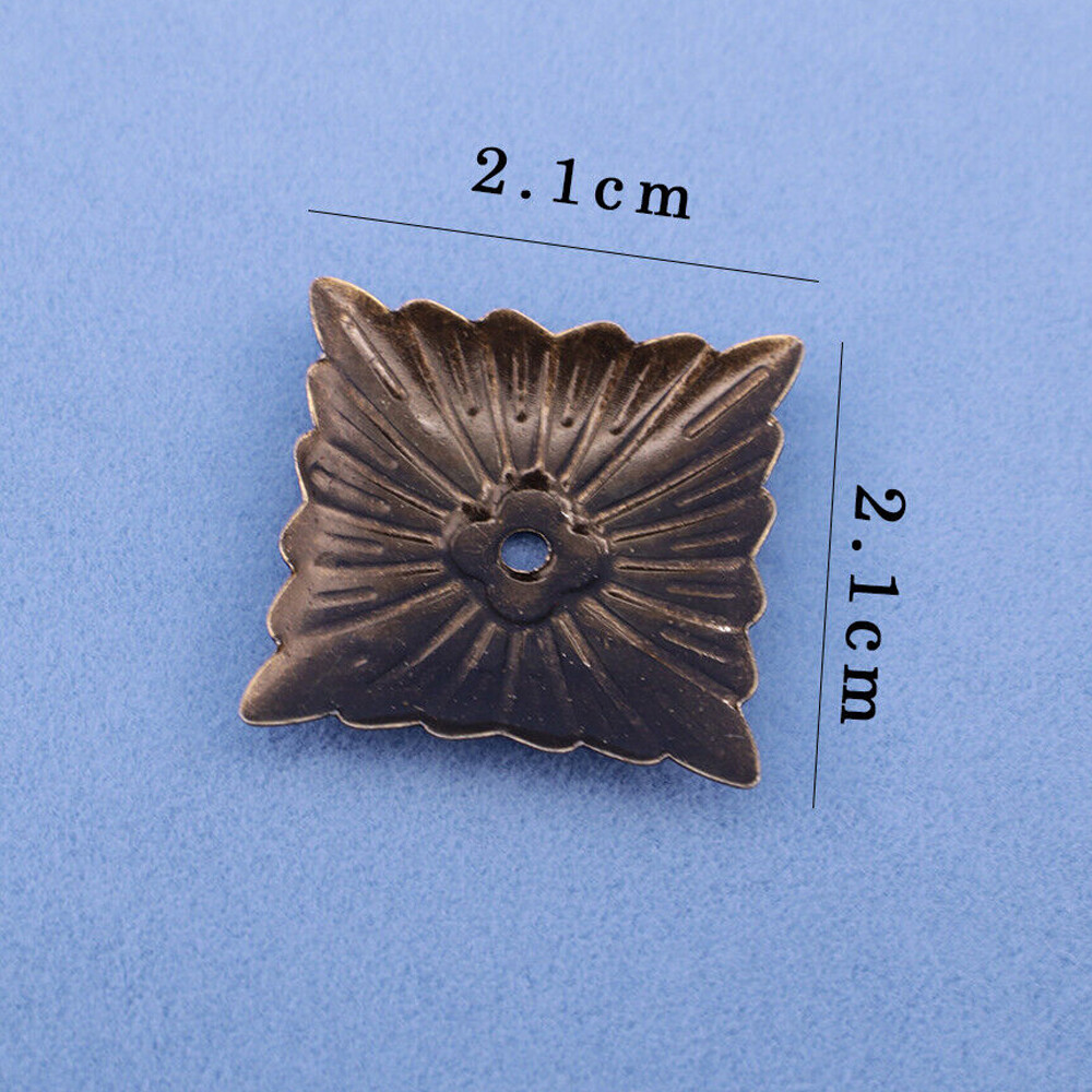 100PCS Square Bronze Antique Upholstery Nails Tack Studs Furniture Decorative US