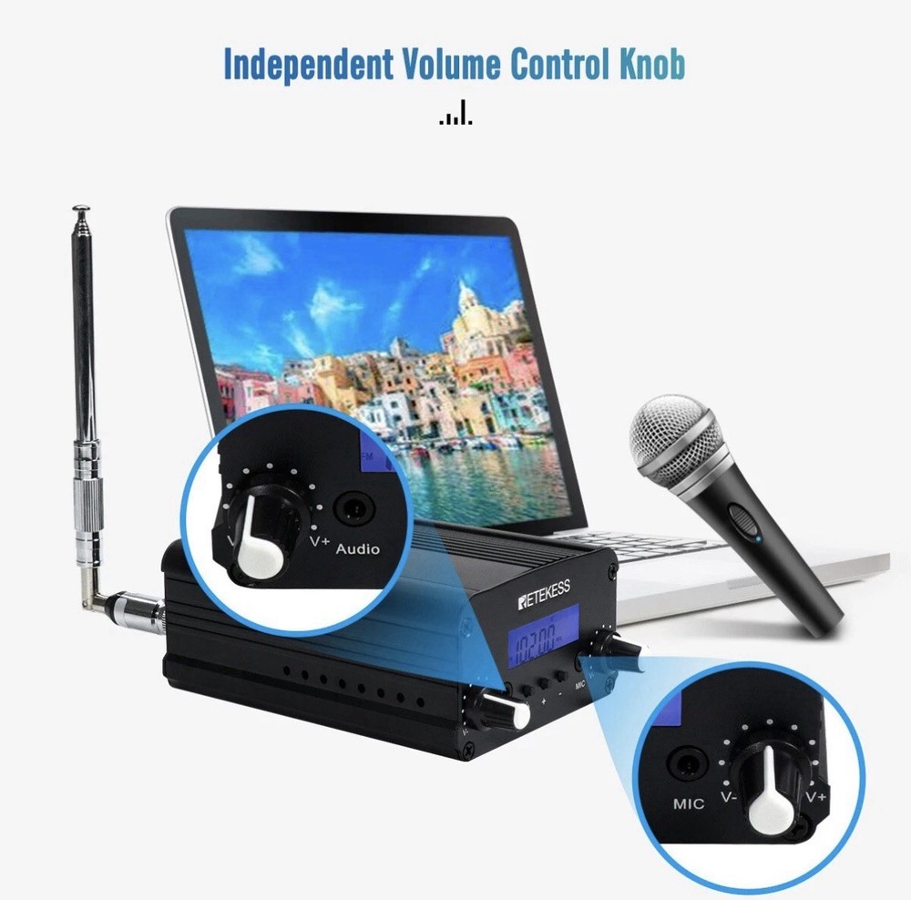 FM Broadcast Transmitter TR509 7W FM Radio Transmitter, Long Range Transmitter