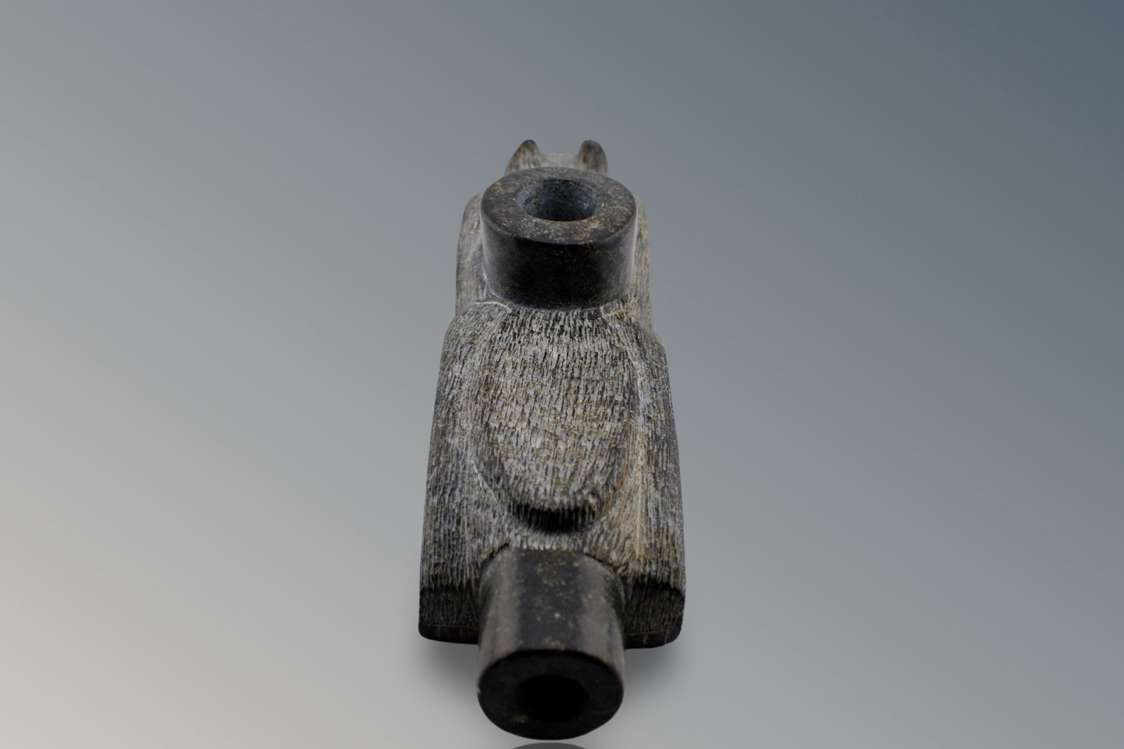 Cherokee Council Bear Effigy Pipe Late 19th Century NC High Rock 13” Long