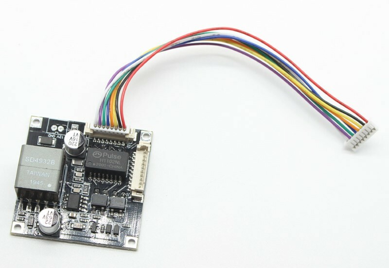 Input DC 44V-57V cctv ip camera POE module PCB board output DC12V for ip camera