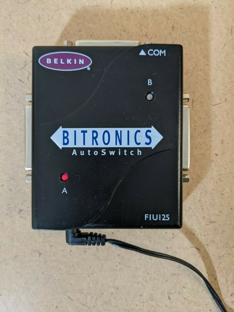 BELKIN Bitronics AutoSwitch Model: FIUI25 + Power Supply *Works*