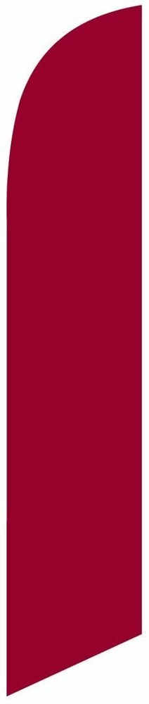Solid Burgundy Feather Banner Swooper Flag - NO WIND REQUIRED - Replacement...