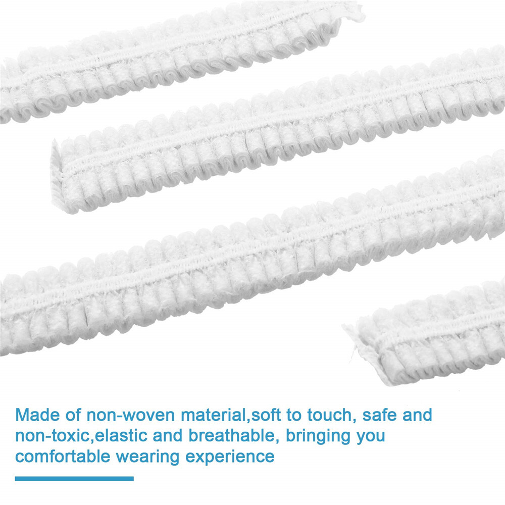 100-1000pcs Disposable Hair Net Non-Woven Head Bouffant Hair Cap 24"