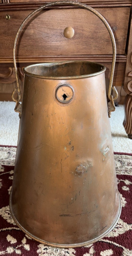 Antique Copper Milk Pail