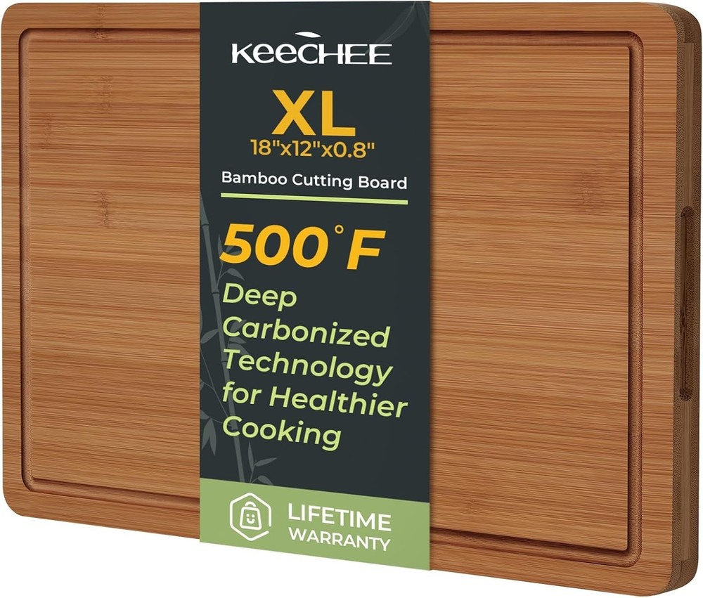 KeeCHEE® Extra Large Dark Carbonized Bamboo Cutting Board