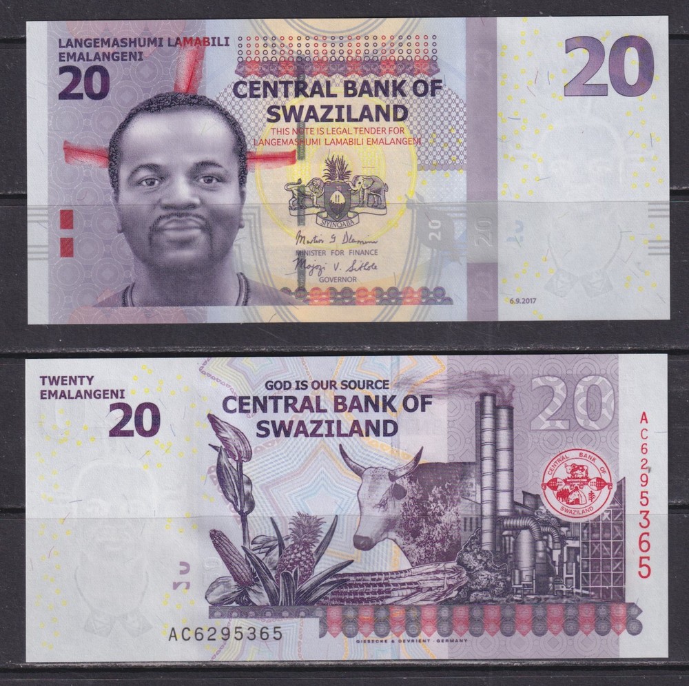 SWAZILAND - 2017 20 Lilangeni UNC