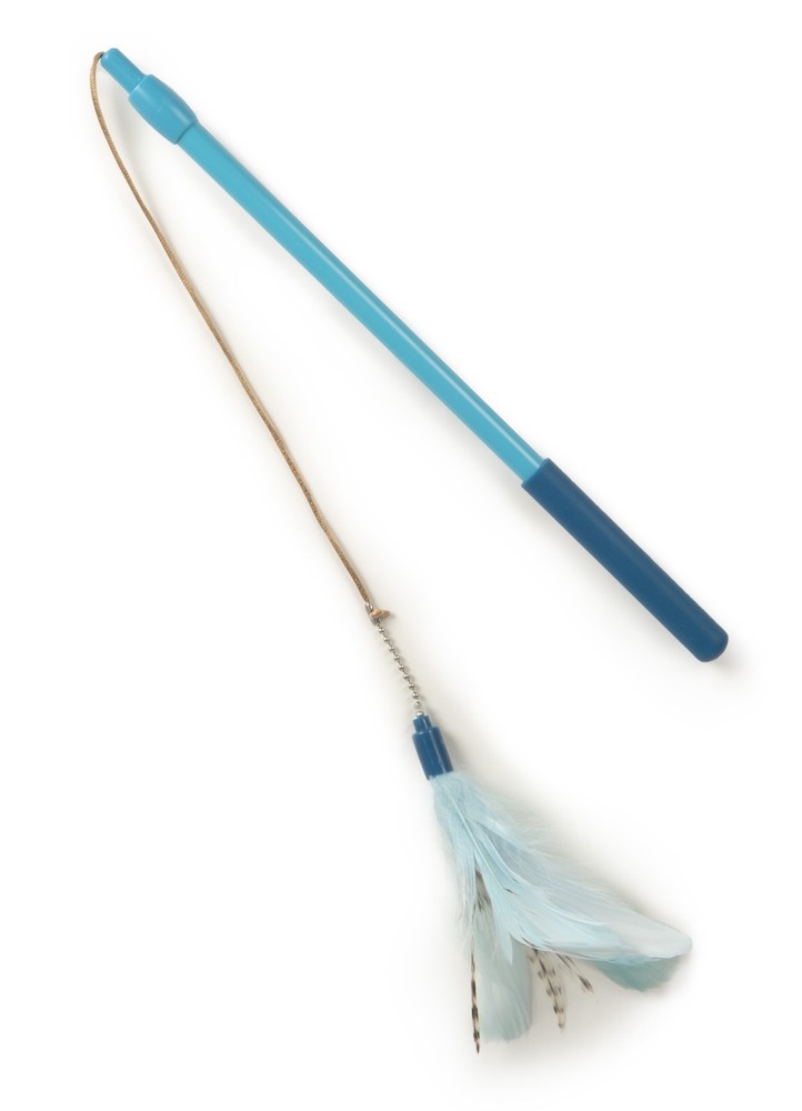 SmartyKat Frisky Flyer - Interactive Cat Toy,Extendable/Retractable Feather Wand