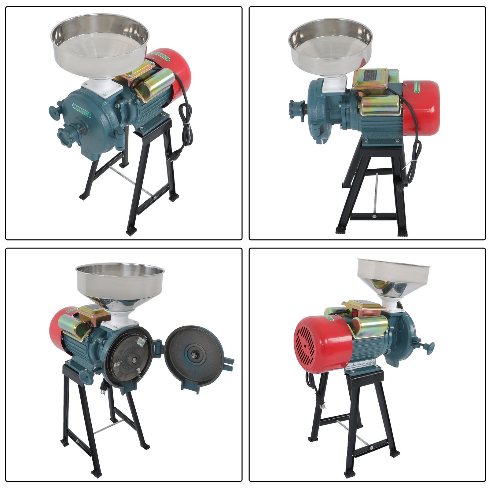 110V Grain Mill Electric Grinder Grain Mill 3000W Fit For Corn Wheat Feed Flour