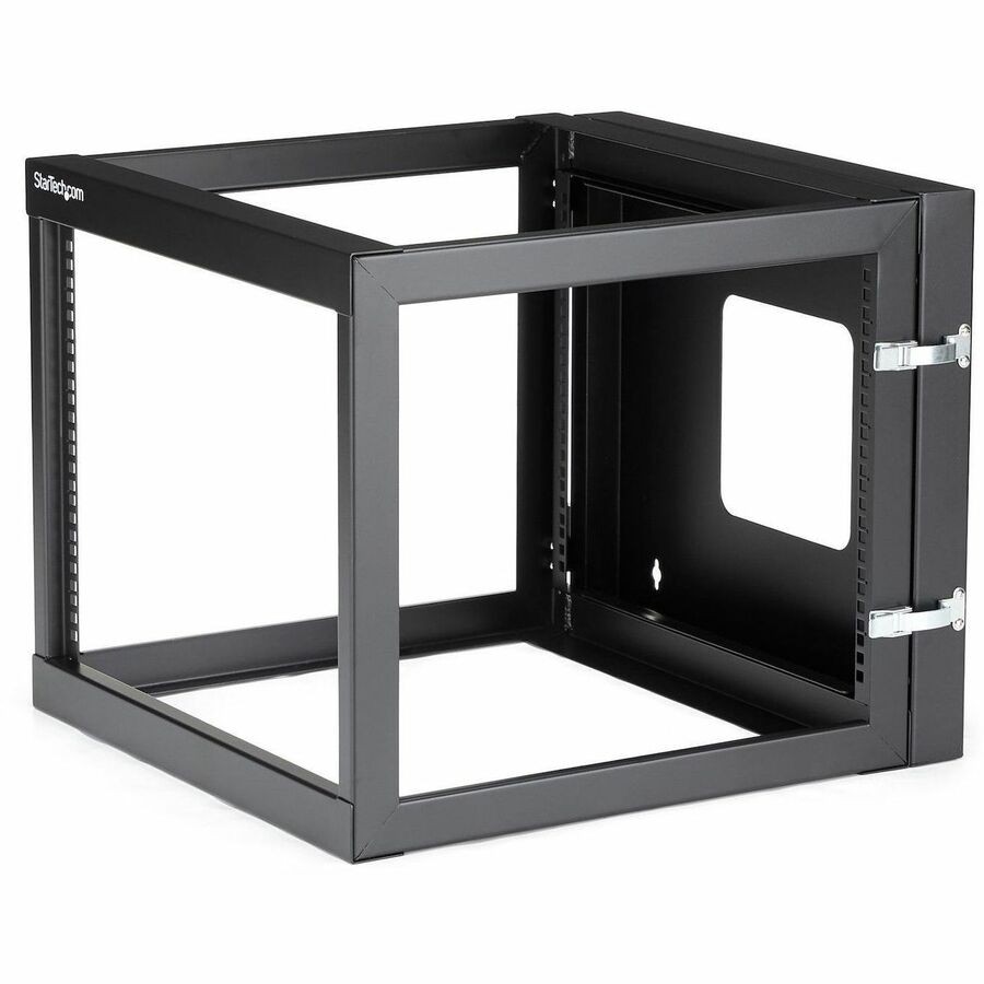 StarTech 8U 22in Depth Hinged Open Frame Wallmount Server Rack (RK819WALLOH)
