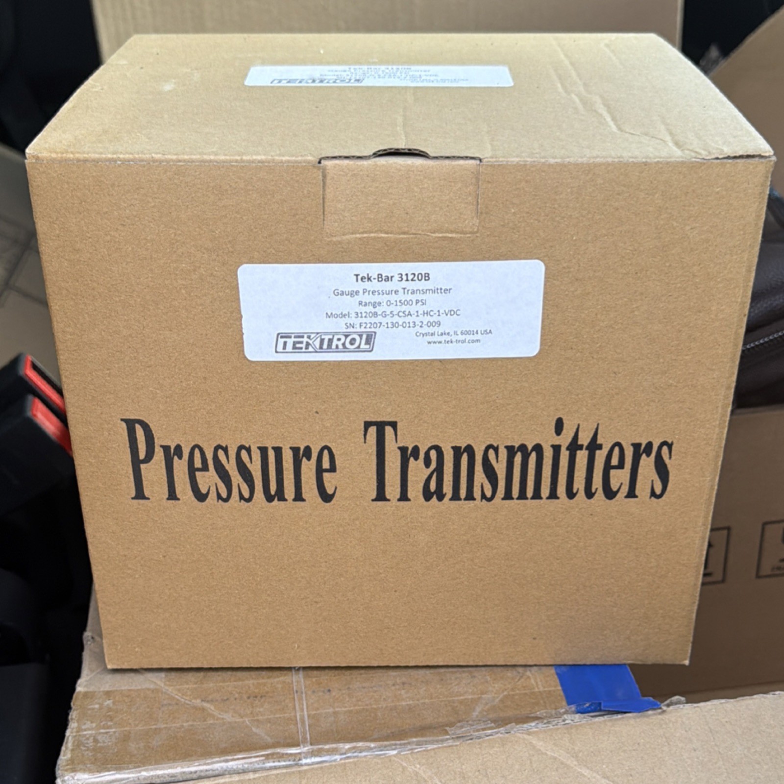 Tek-Trol Tek-Bar 3120B Gauge Pressure Transmitter 0-1500 PSI MPN 3120B-G-5