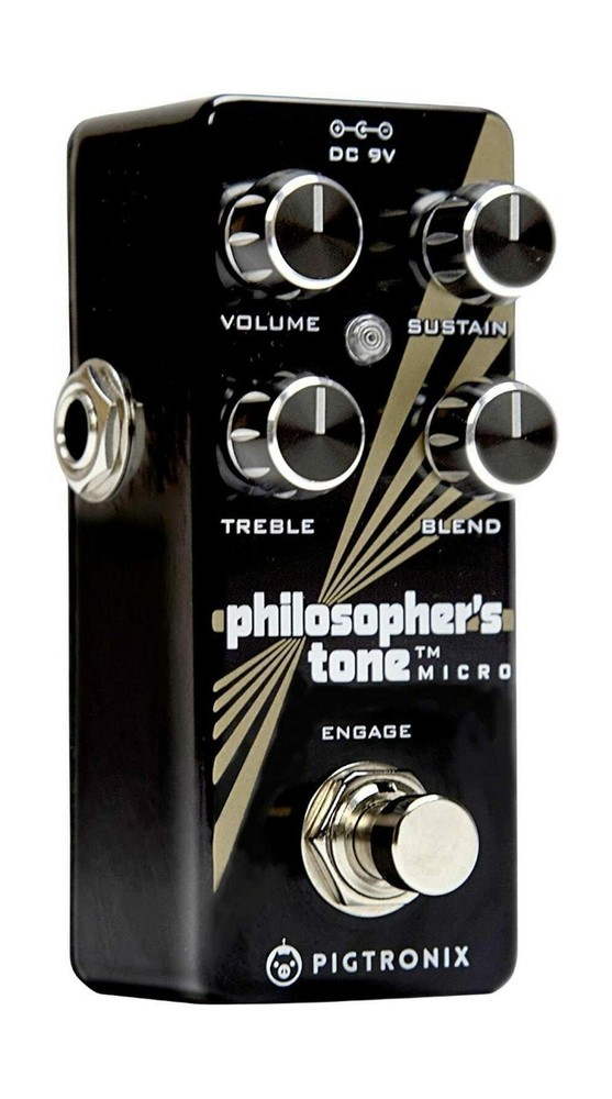 Pigtronix Guitar Compression Effects Pedal, Black (PTM)