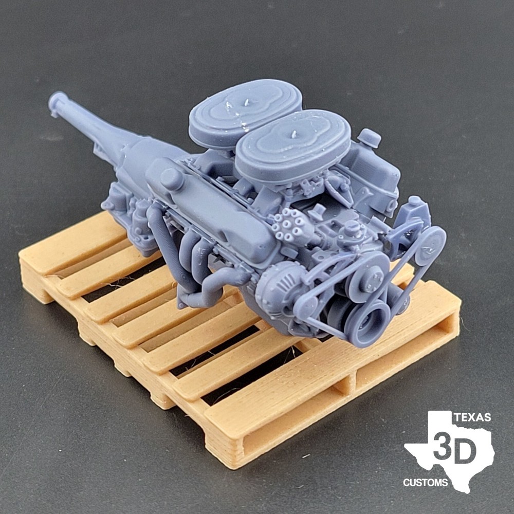 Dodge Golden Commando model engine resin 3D printed 1:24-1:8 scale