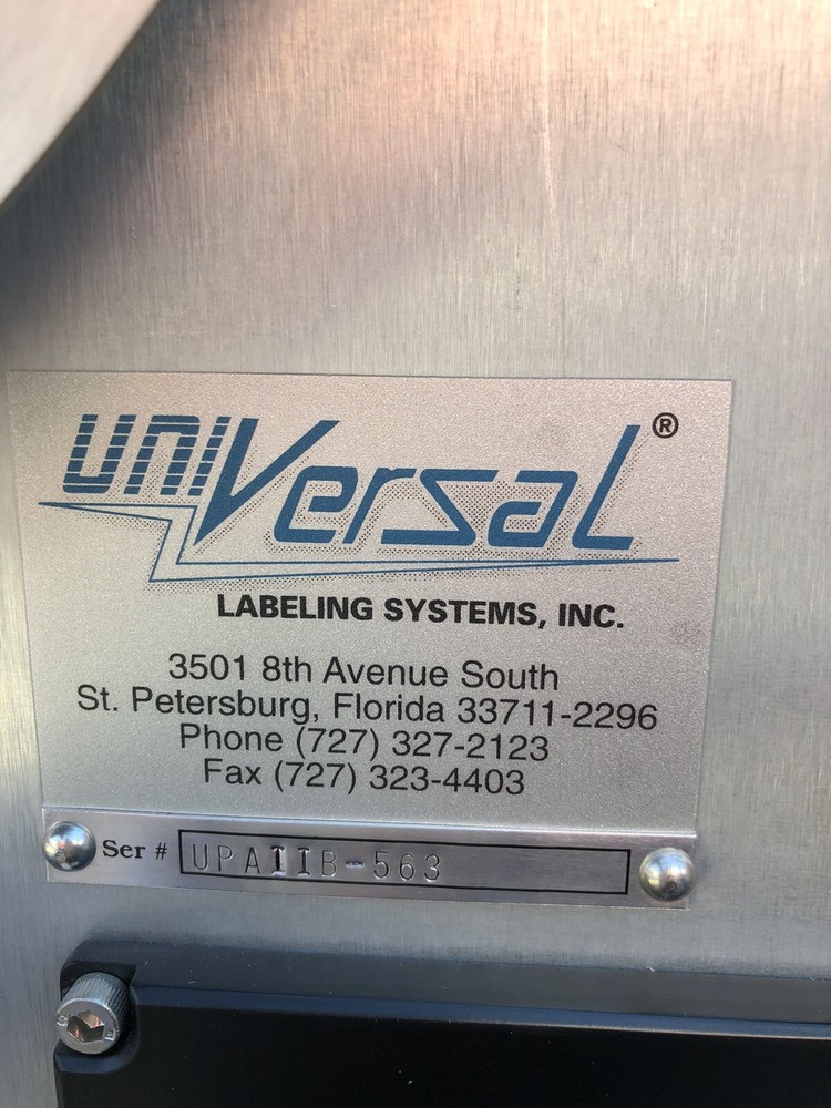 Universal Labeling System w/ Sato M-8485SE Label Printer Applicator