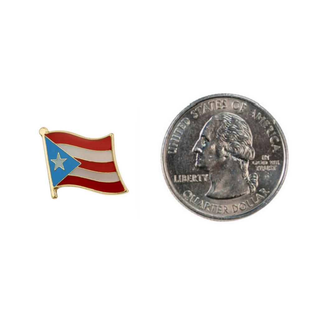 3 PUERTO RICO FLAG PINS 0.5" Puerto Rican Lapel Pin Hat Tie Tack Badge Lot Set