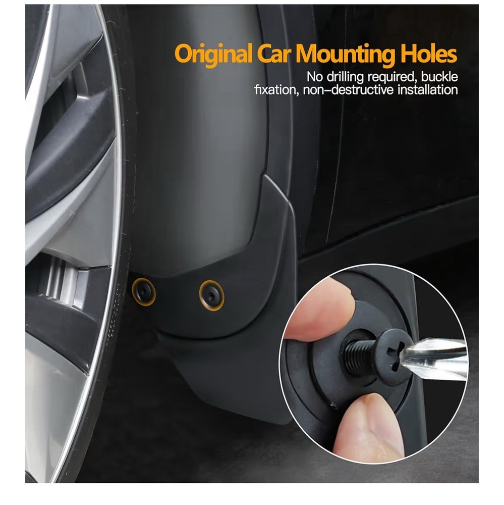 HSB Compatible for Tesla Model Y Mud Flaps Splash Guards 2020-2024 Models
