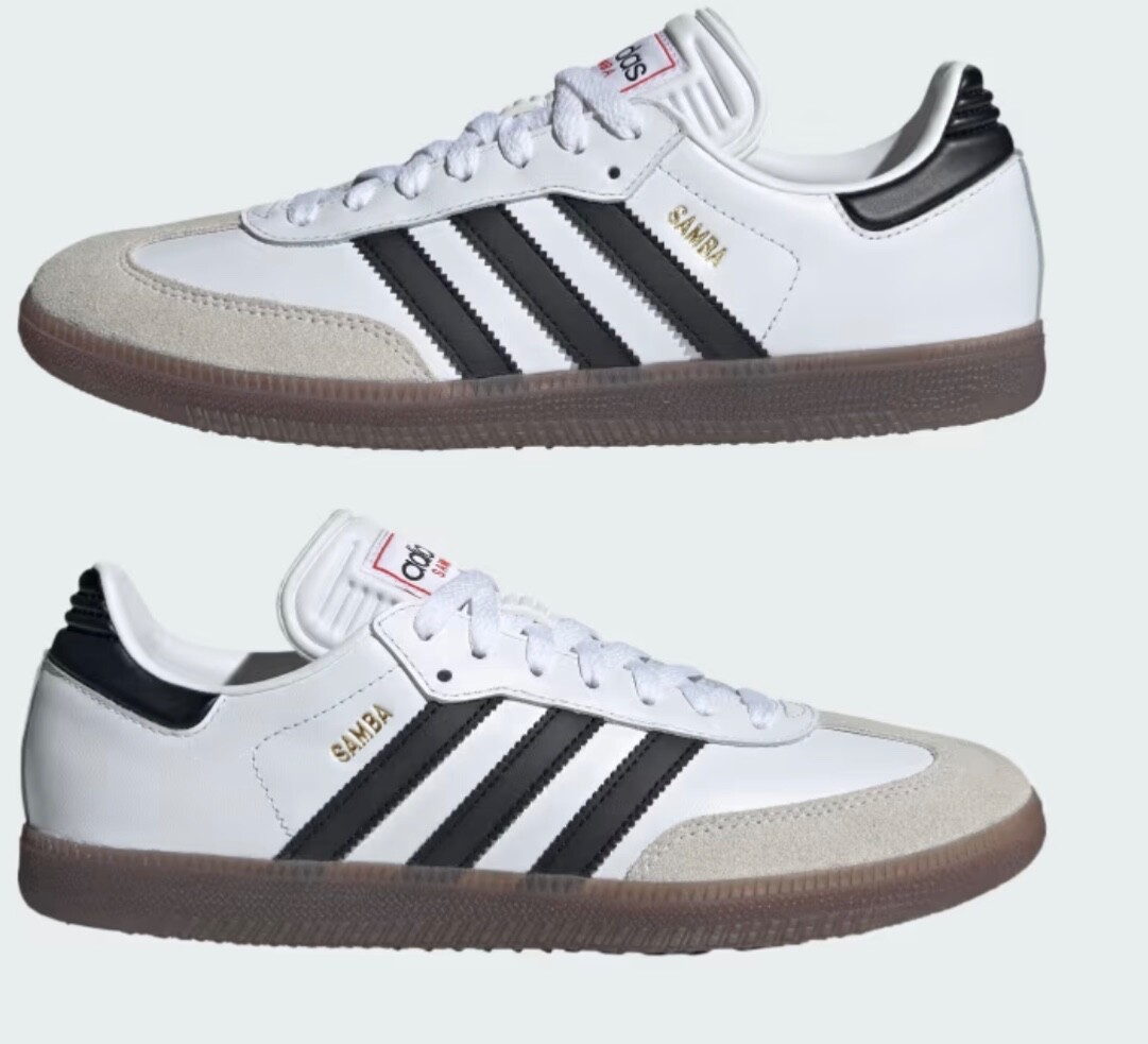 adidas Samba Women’s Indoor Soccer Shoes White Black Gum IH6001 Unisex New
