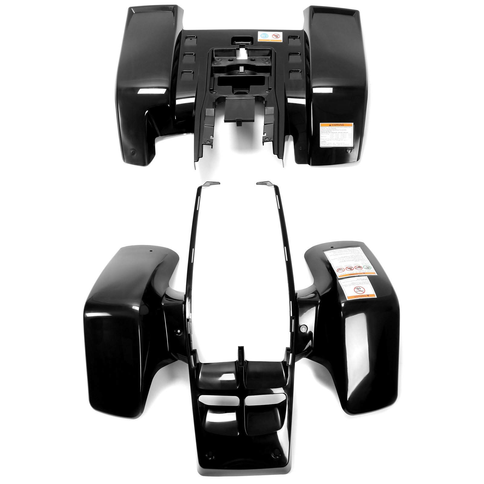 Front + Rear Fenders Plastic Body For 1987-2006 Yamaha Banshee 350 YFZ350 BLACK